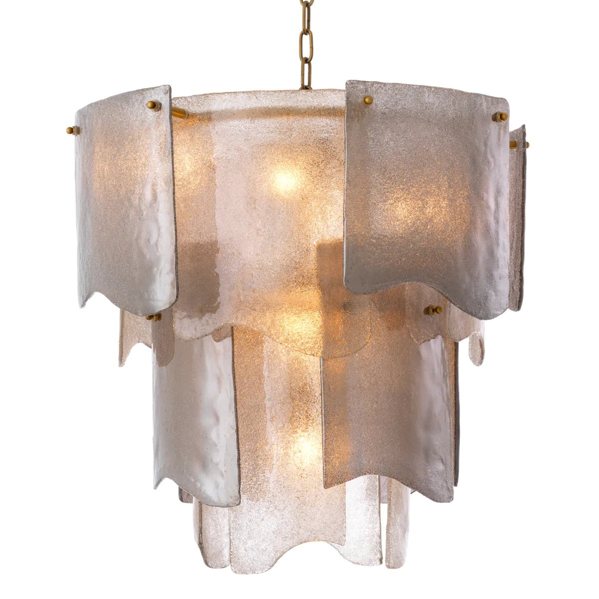 Asinara S Chandelier - Brass & Smoke Glass - Eichholtz - Luxury Lighting BoutiqueCeiling LightEichholtz