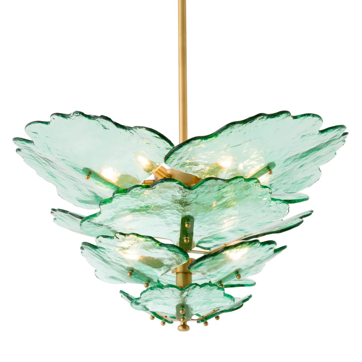 Florina Chandelier - Brass & Green - Eichholtz - Luxury Lighting BoutiqueCeiling LightEichholtz