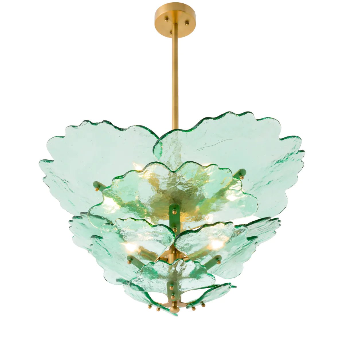 Florina Chandelier - Brass & Green - Eichholtz - Luxury Lighting BoutiqueCeiling LightEichholtz
