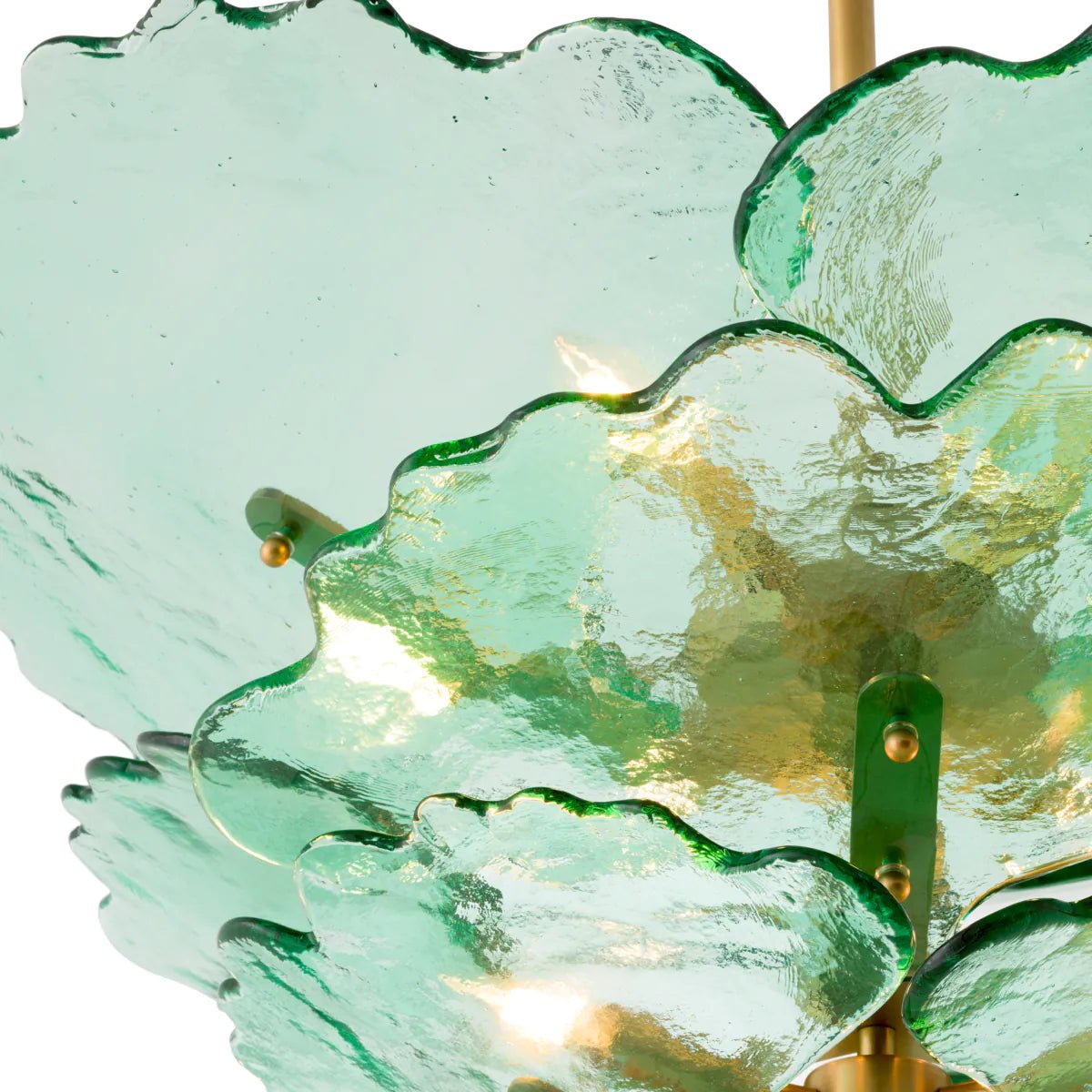 Florina Chandelier - Brass & Green - Eichholtz - Luxury Lighting BoutiqueCeiling LightEichholtz