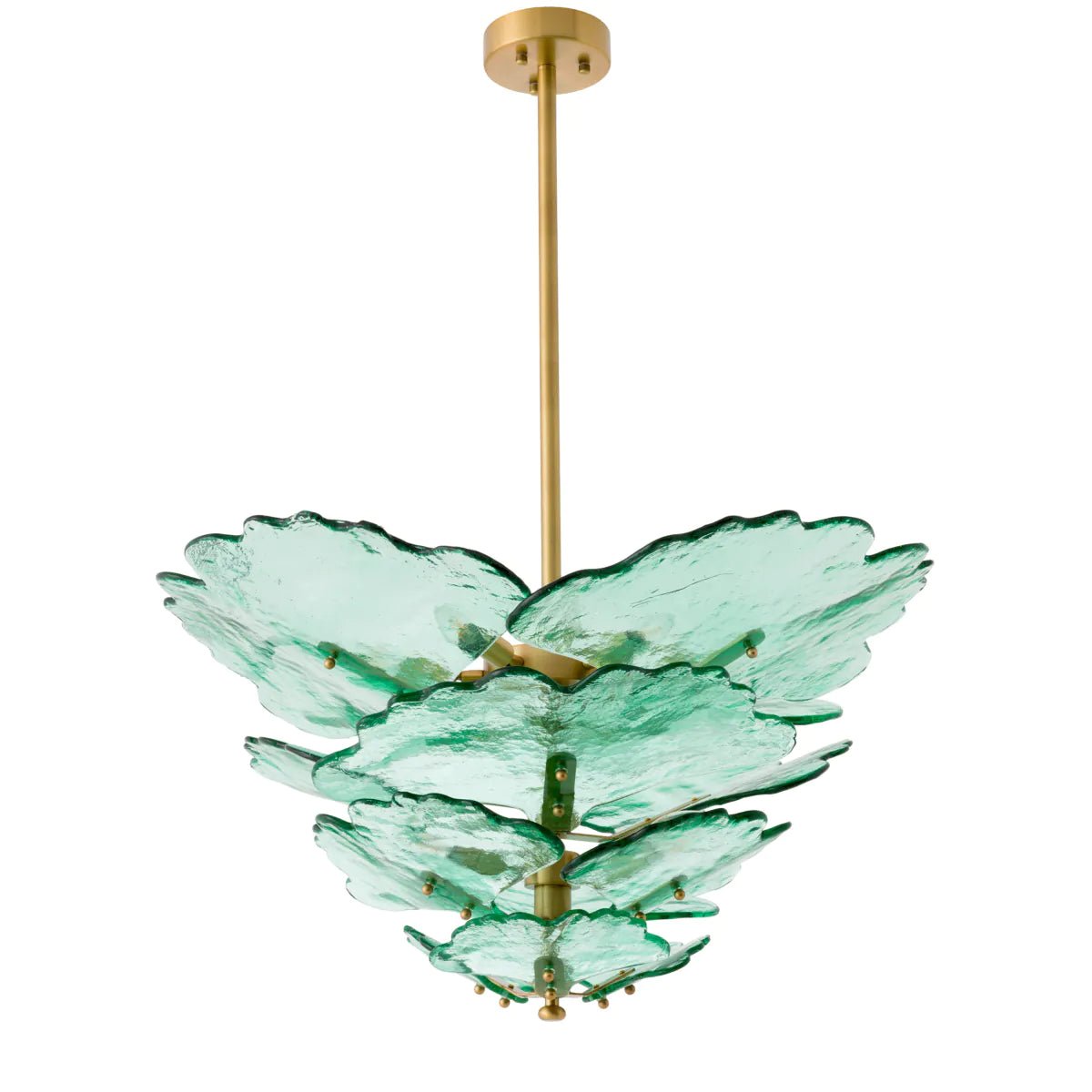 Florina Chandelier - Brass & Green - Eichholtz - Luxury Lighting BoutiqueCeiling LightEichholtz
