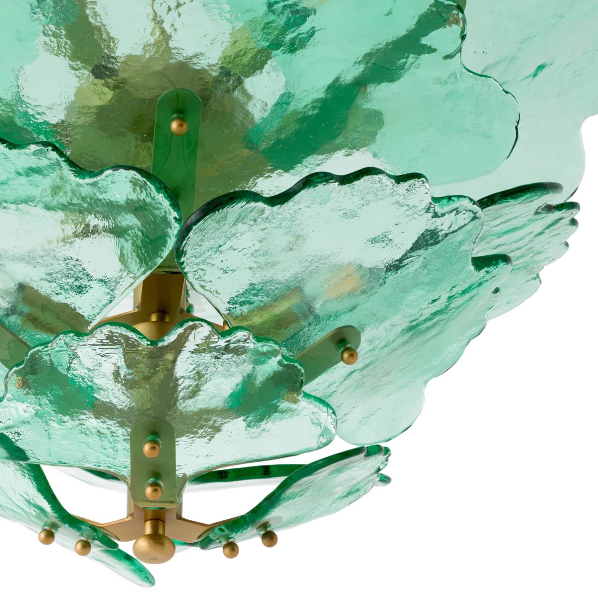 Florina Chandelier - Brass & Green - Eichholtz - Luxury Lighting BoutiqueCeiling LightEichholtz