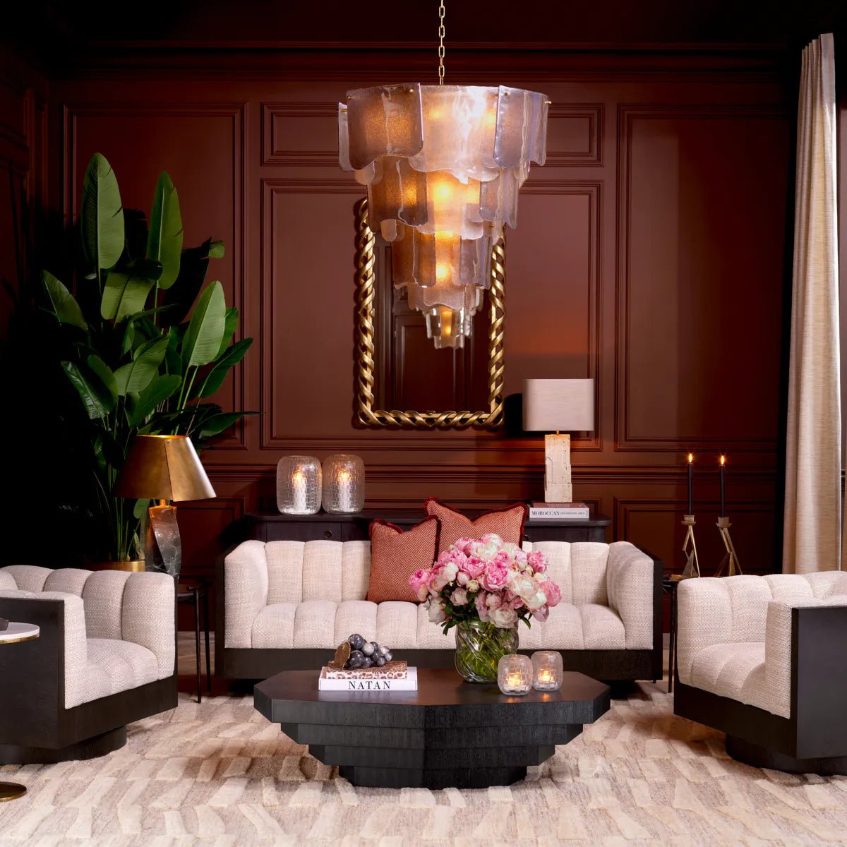 Asinara L Chandelier - Brass & Smoke - Eichholtz - Luxury Lighting BoutiqueCeiling LightEichholtz
