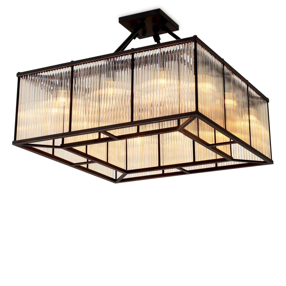 Bernardi Square Ceiling Lamp - Eichholtz - Luxury Lighting BoutiqueBrass/Metal ChandeliersEichholtz