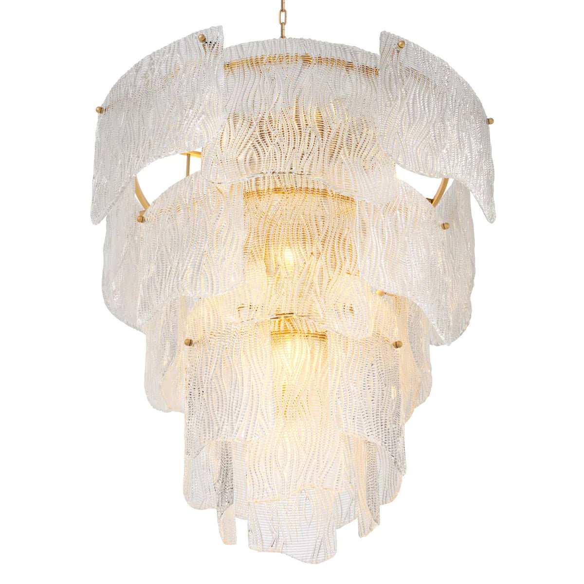 Asinara L Chandelier - Brass & Antique Glass - Eichholtz - Luxury Lighting BoutiqueCeiling LightEichholtz