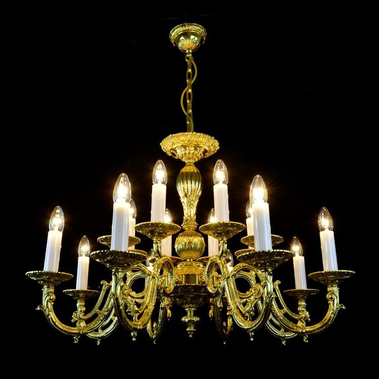 Alcora 16 Light Brass Chandelier - Wranovsky - Luxury Lighting BoutiqueBrass/Metal ChandeliersWranovsky