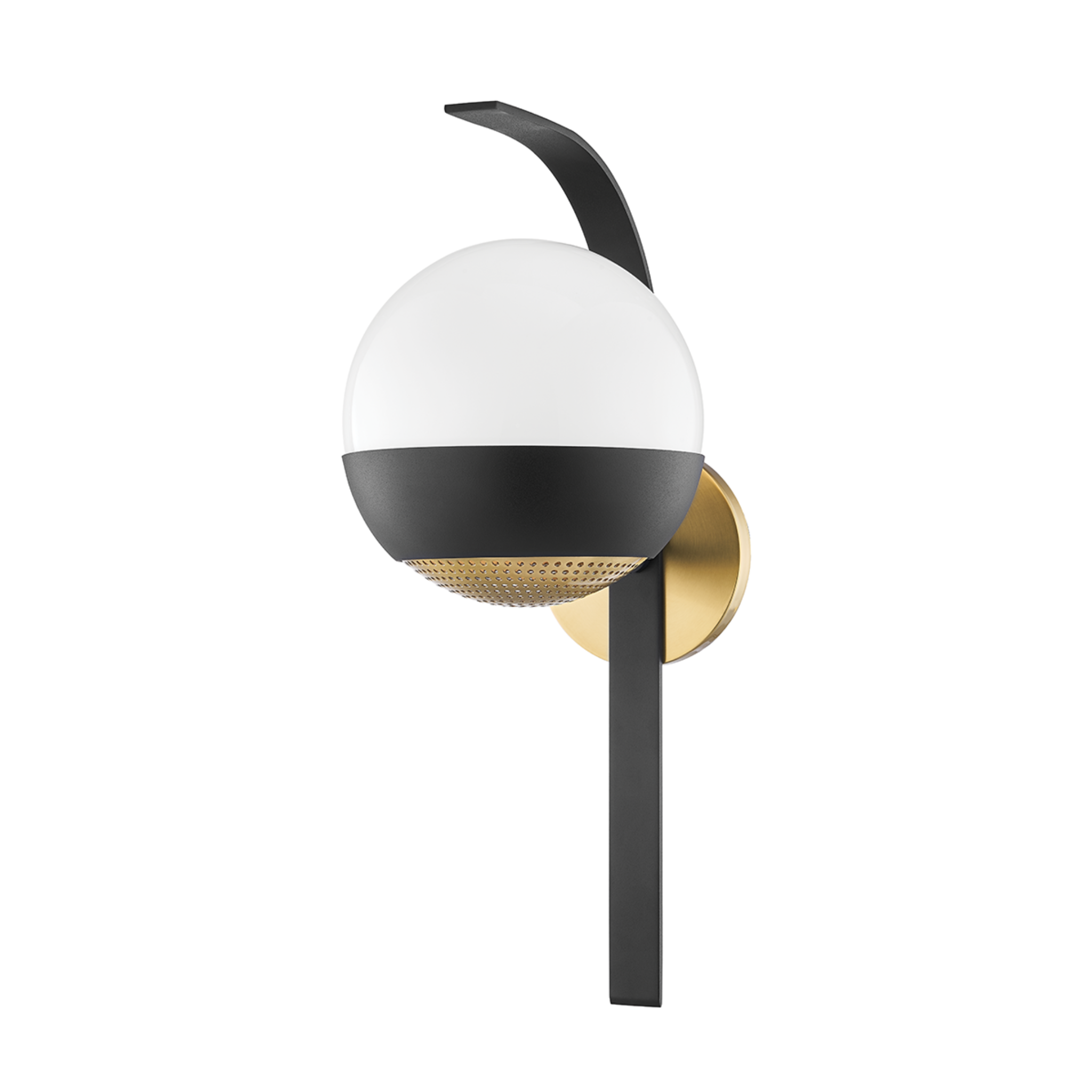 Aly Wall Light (Aged Brass & Black) AGB/BK-CE - Mitzi - Luxury Lighting Boutique