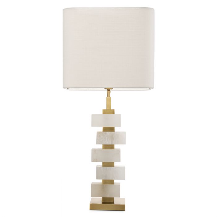Amber Table Lamp - Alabaster & Brass - Eichholtz - Luxury Lighting BoutiqueTable LampEichholtz