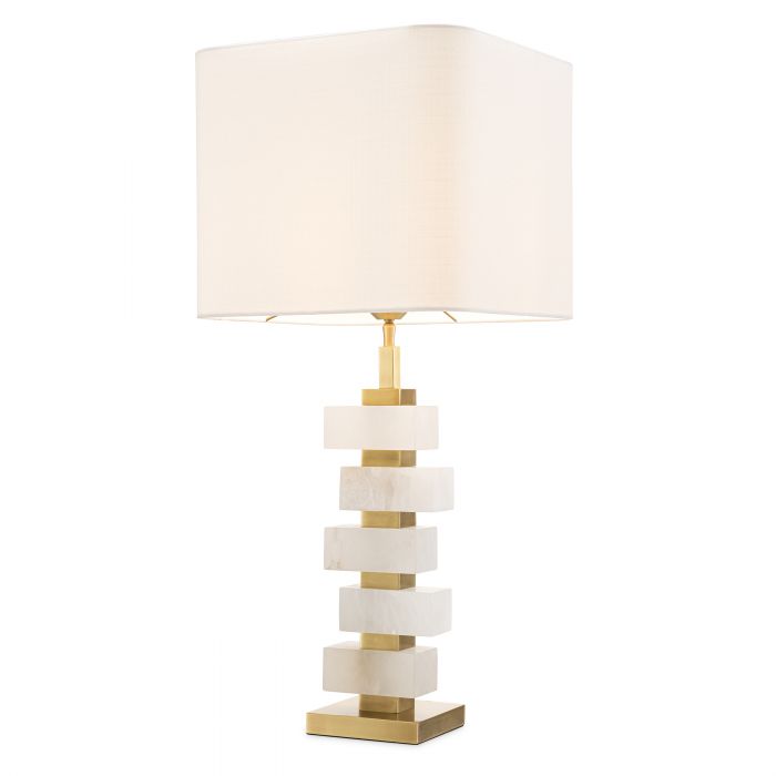 Amber Table Lamp - Alabaster & Brass - Eichholtz - Luxury Lighting BoutiqueTable LampEichholtz
