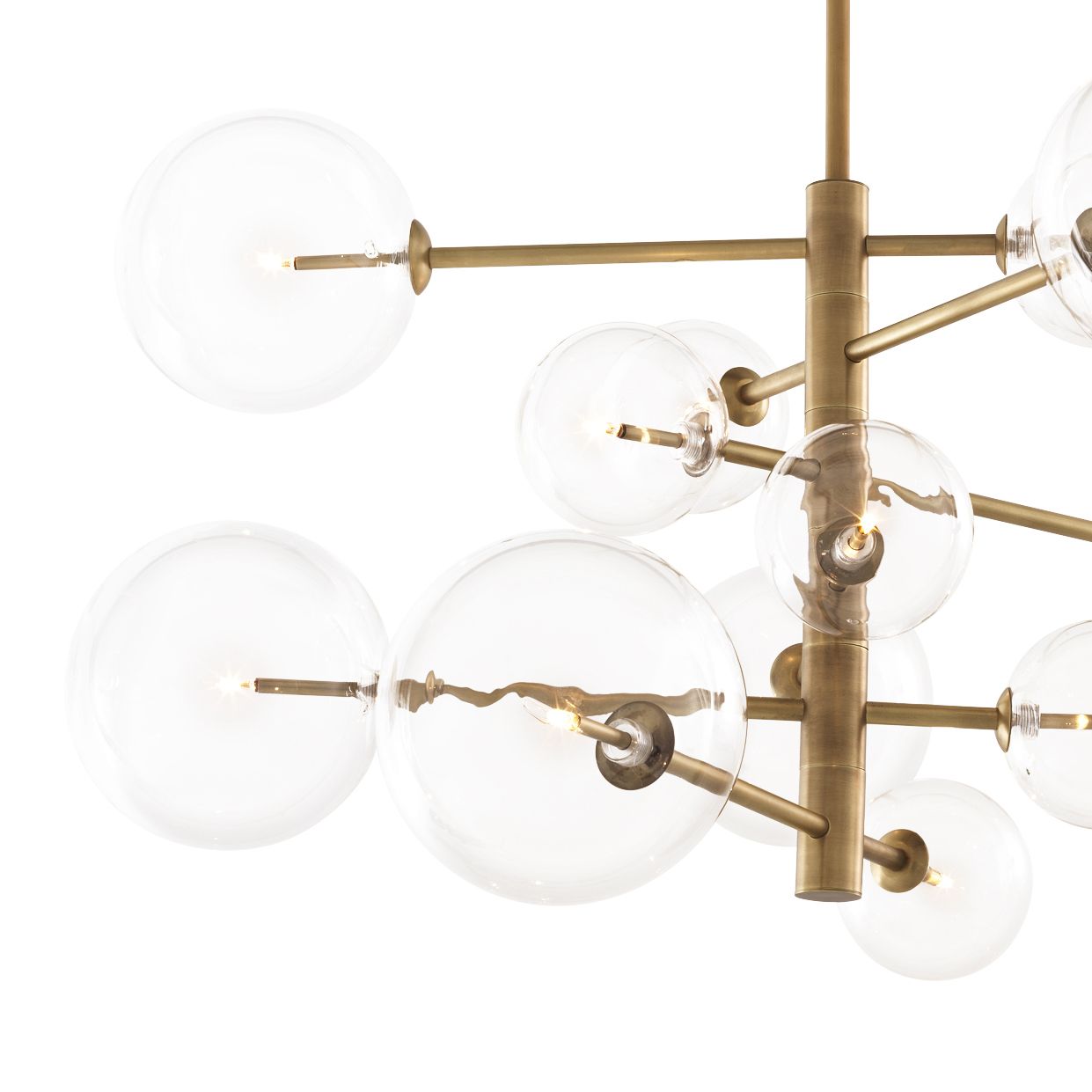 Argento Modern Brass Chandelier S | L - Brass - Eichholtz - Luxury Lighting BoutiqueBrass/Metal ChandeliersEichholtz