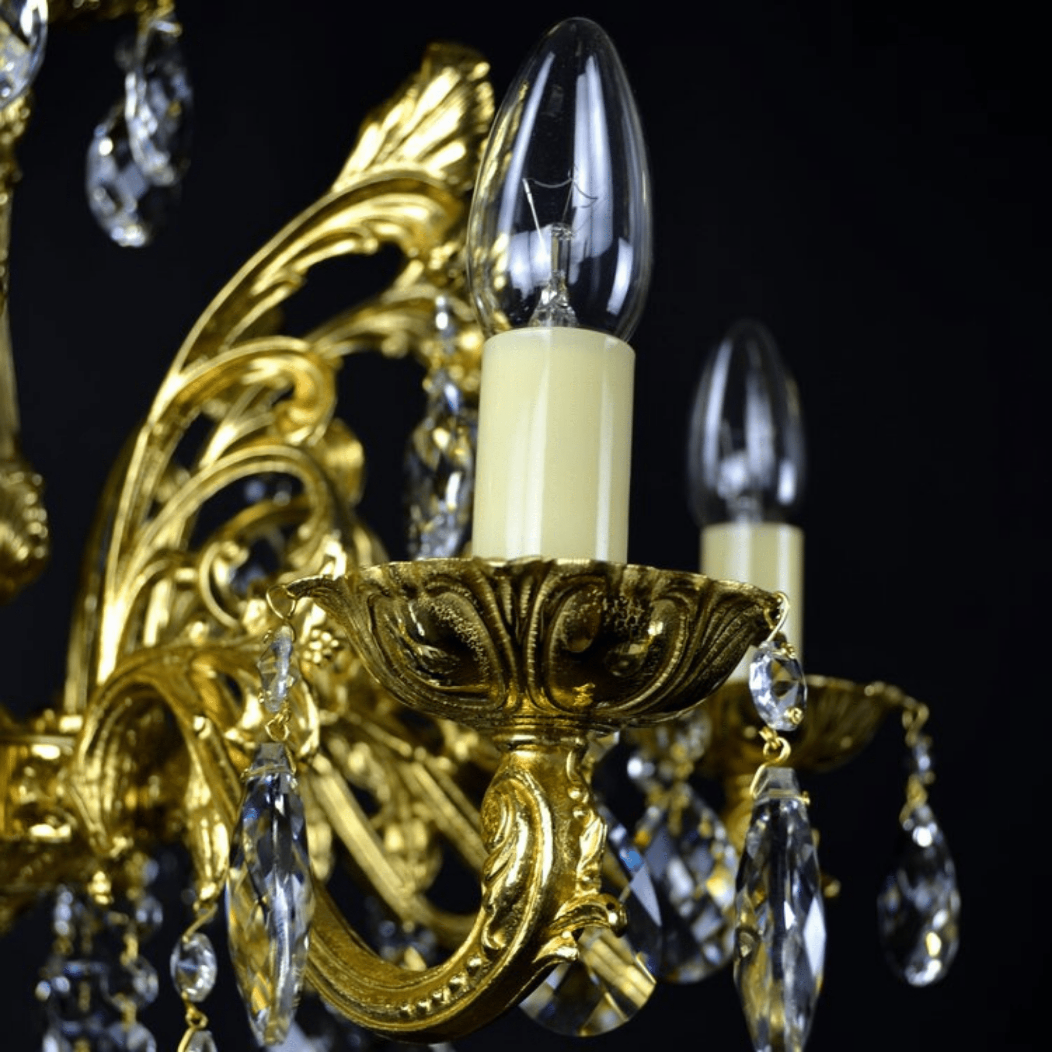 Aries 8 Crystal Glass Chandelier - Wranovsky - Luxury Lighting BoutiqueBrass/Metal ChandeliersWranovsky