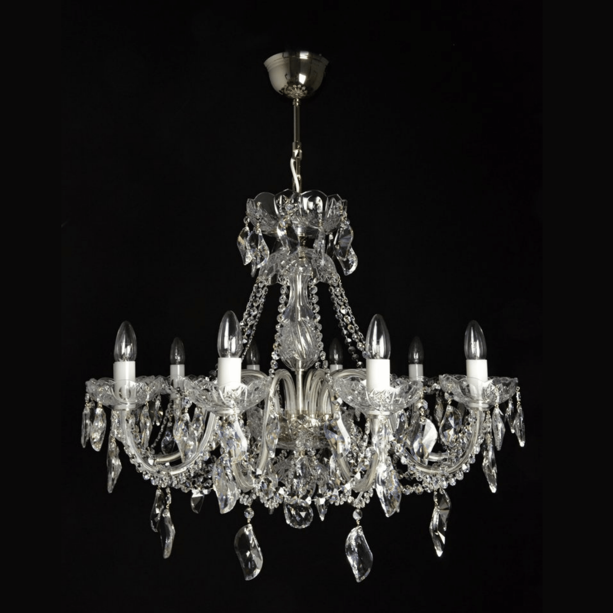 Aristocratico 10 Crystal Glass Chandelier (Gold/Silver) - Wranovsky - Luxury Lighting BoutiqueTraditional Crystal ChandeliersWranovsky