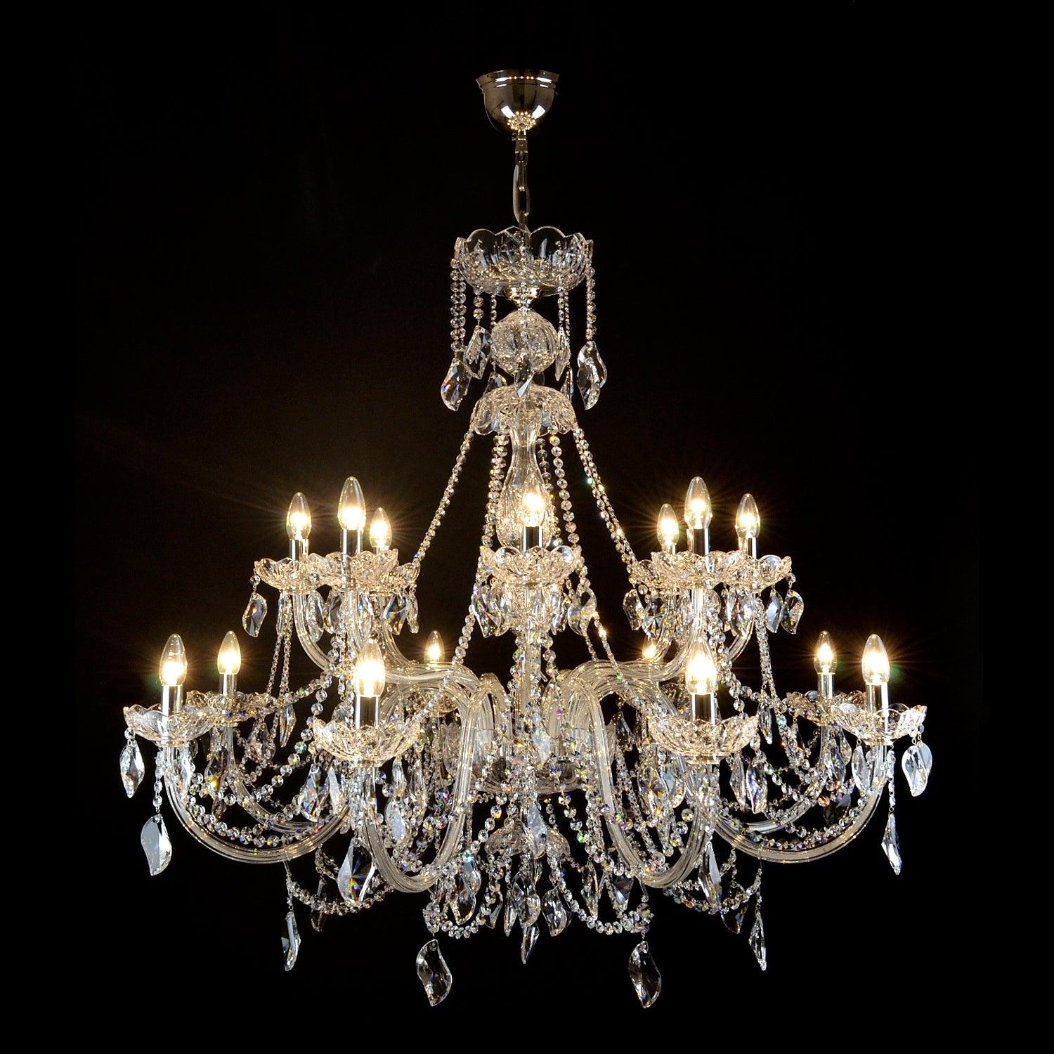 Aristocratico 16 Crystal Glass Chandelier - Wranovsky - Luxury Lighting Boutique