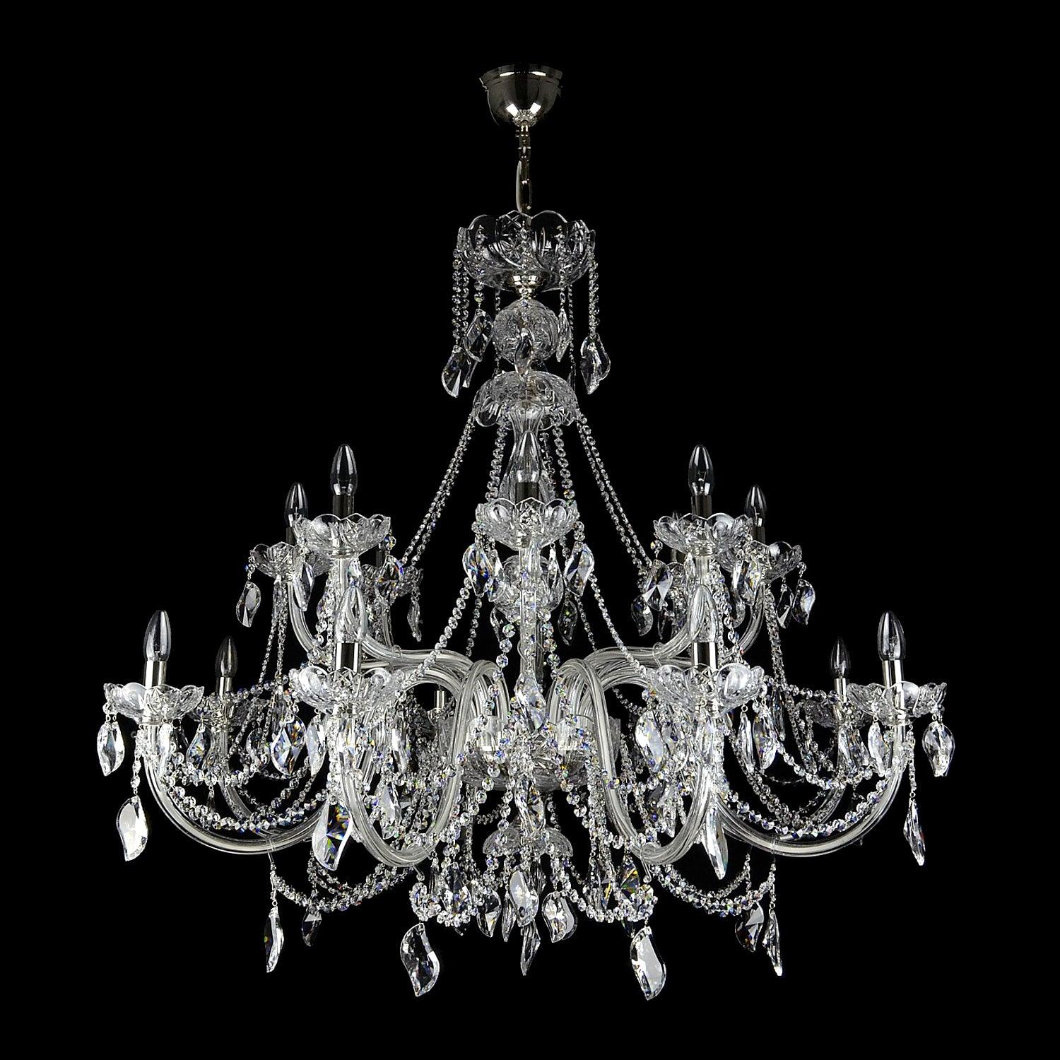 Aristocratico 16 Crystal Glass Chandelier - Wranovsky - Luxury Lighting Boutique