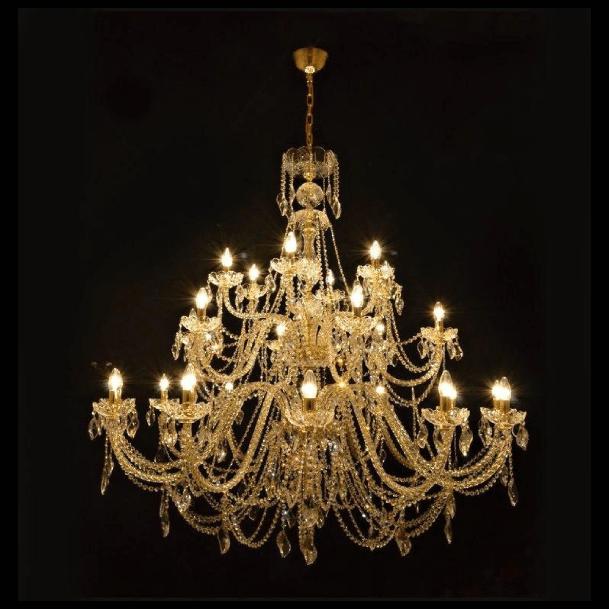 Aristocratico 24 Crystal Glass Chandelier (Gold/Silver) - Wranovsky - Luxury Lighting BoutiqueTraditional Crystal ChandeliersWranovsky