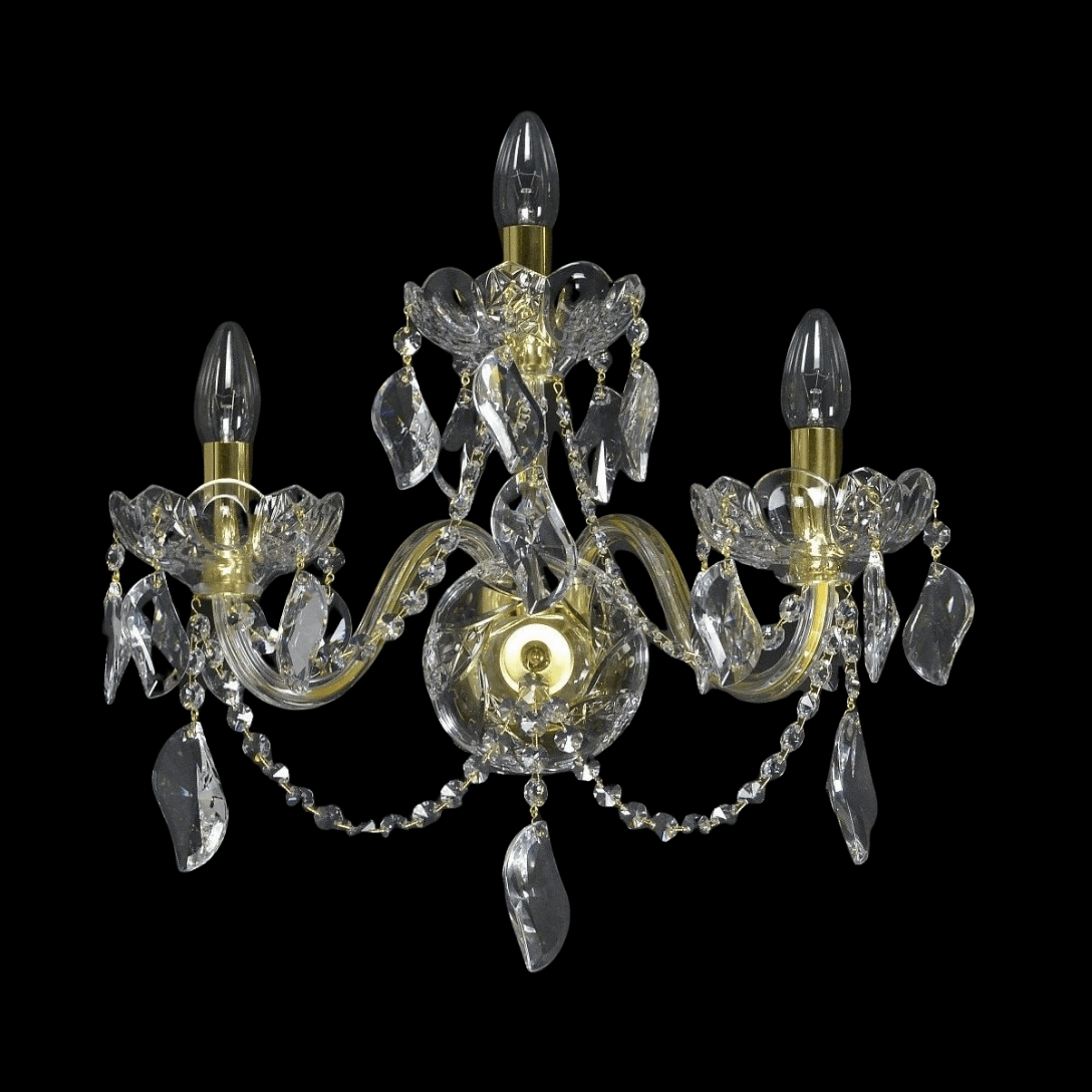 Aristocratico 3 Arm Crystal Wall Light - Wranovsky - Luxury Lighting BoutiqueWall LightsWranovsky
