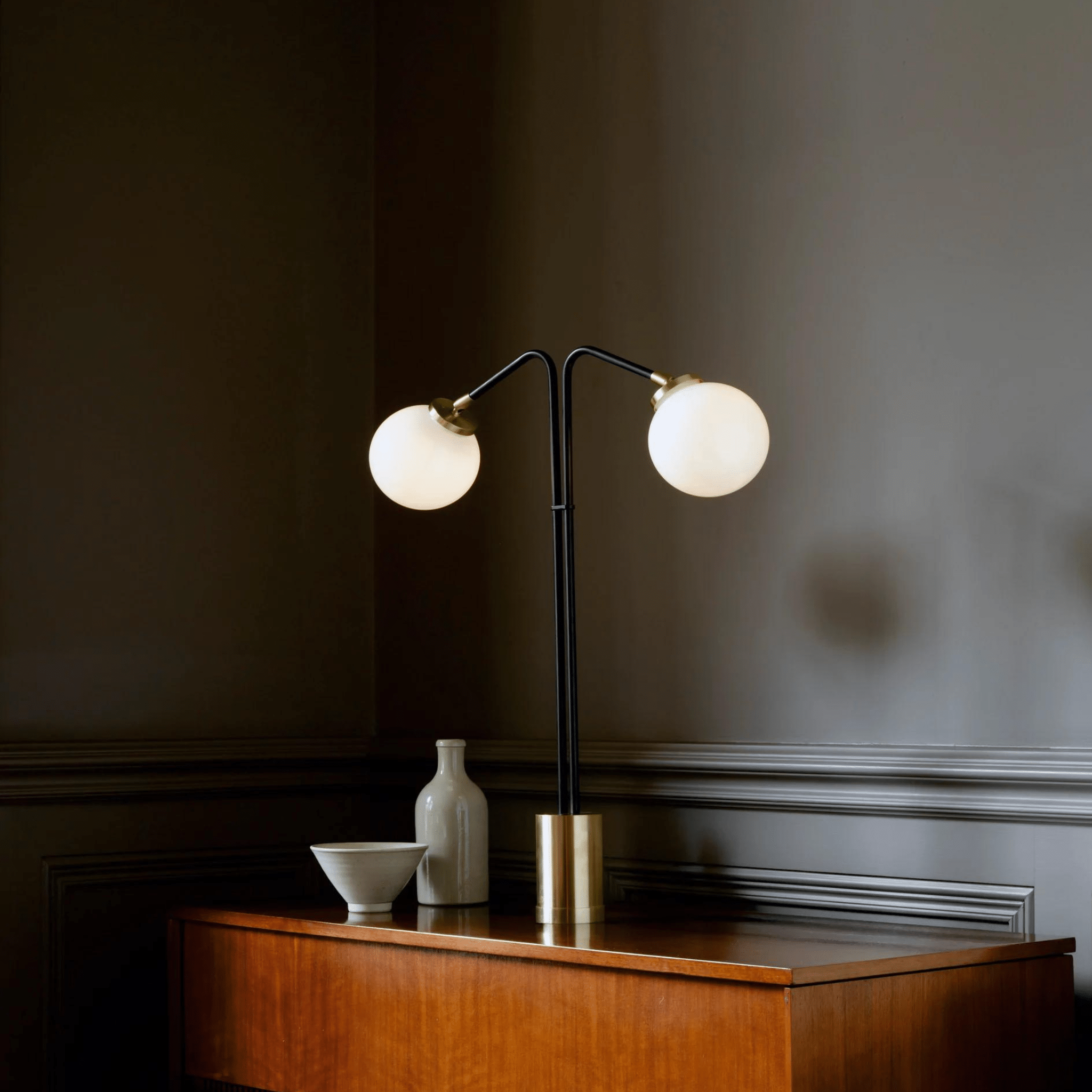Array Twin Opal Table Lamp - CTO Lighting - Luxury Lighting BoutiqueTable LampCTO Lighting
