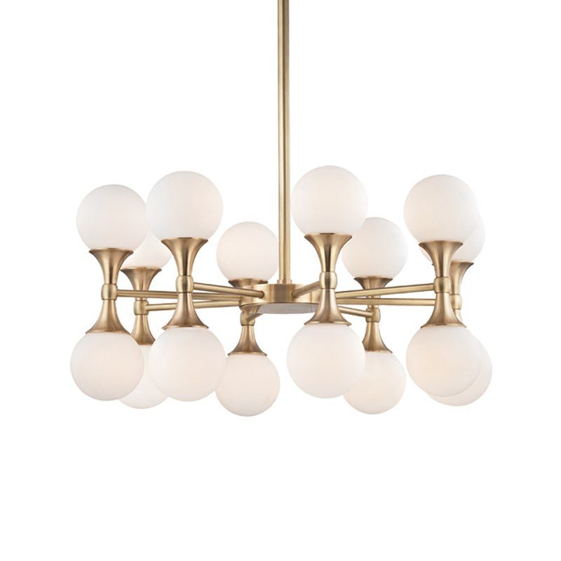 Astoria Modern Brass Chandelier - 3316 - AGB - CE - Hudson Valley - Luxury Lighting BoutiqueBrass/Metal ChandeliersHudson Valley Lighting