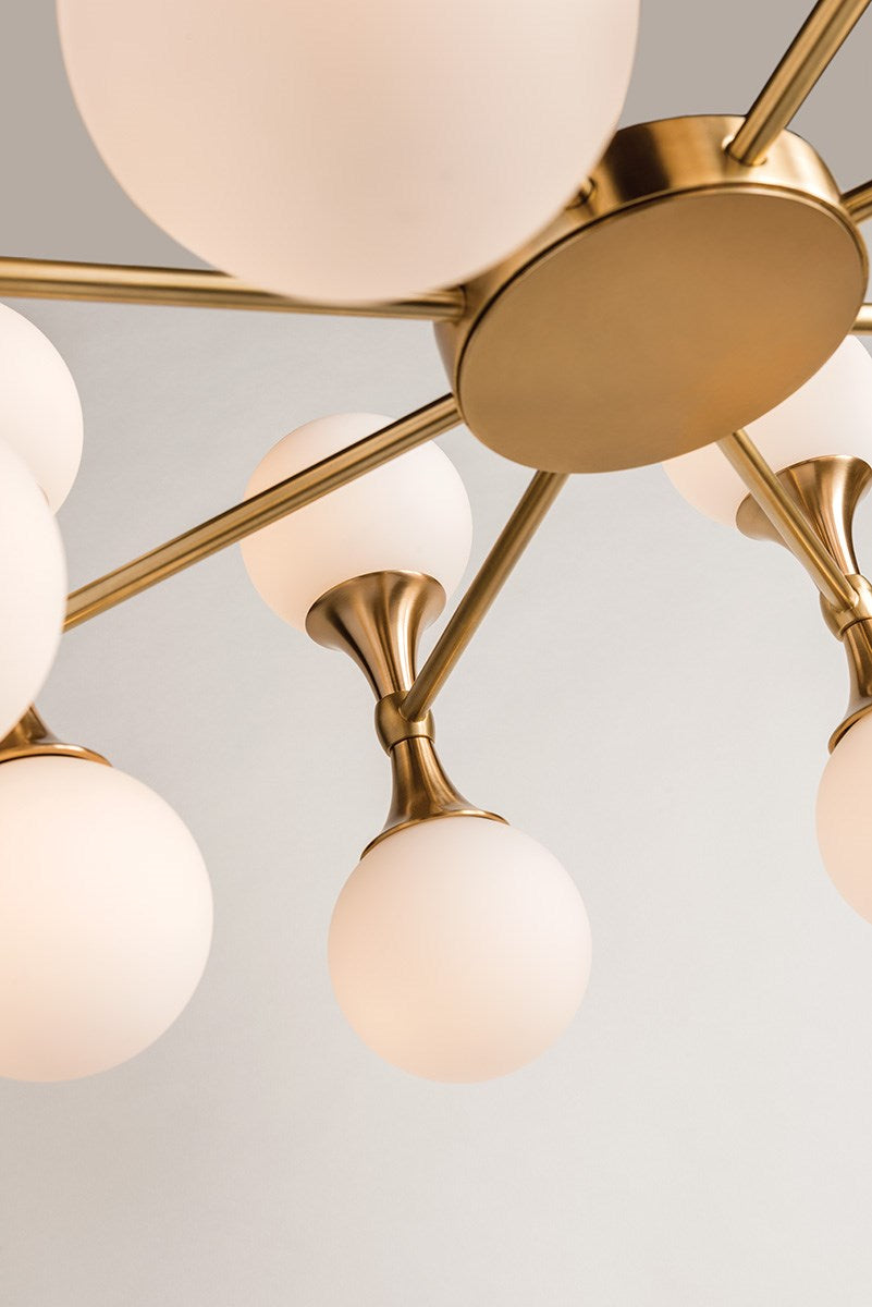 Astoria Modern Brass Chandelier - 3316-AGB-CE - Hudson Valley - Luxury Lighting Boutique
