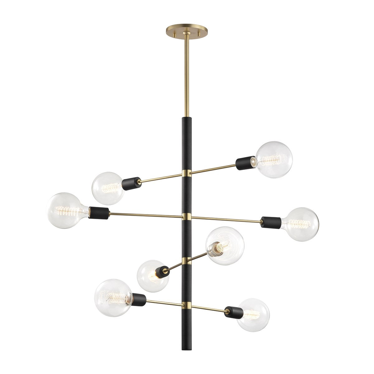 Astrid Chandelier - H178808-AGB/BK-CE - Mitzi - Luxury Lighting Boutique