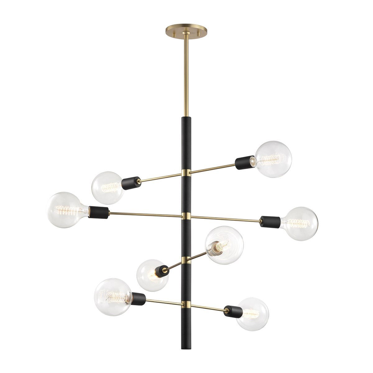 Astrid Chandelier - H178808 - AGB/BK - CE - Mitzi - Luxury Lighting BoutiqueCeiling LightMitzi