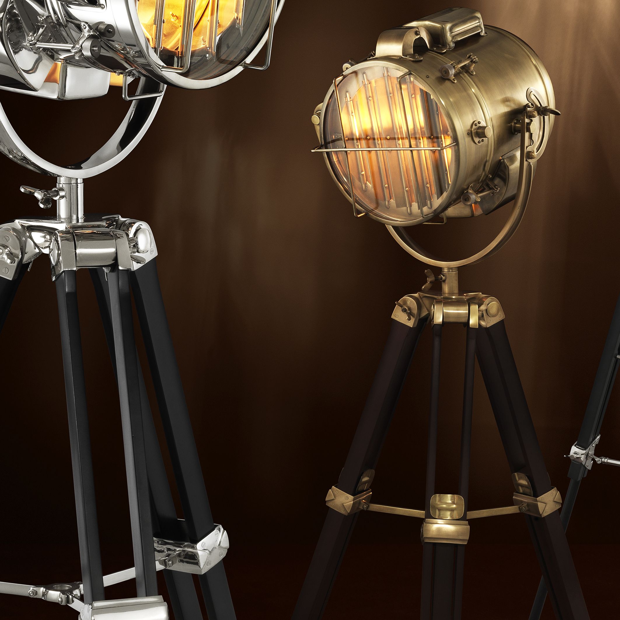 Atlantic Floor Lamps - [Brass/Nickel] - Eichholtz - Luxury Lighting Boutique