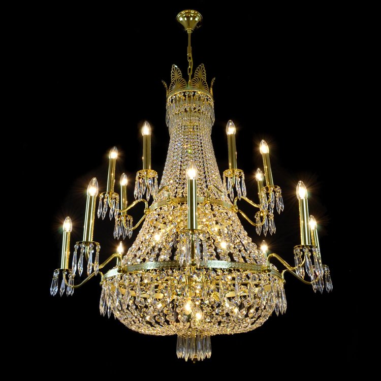 Austria 24 Light Basket Crystal Chandelier - Wranovsky - Luxury Lighting Boutique