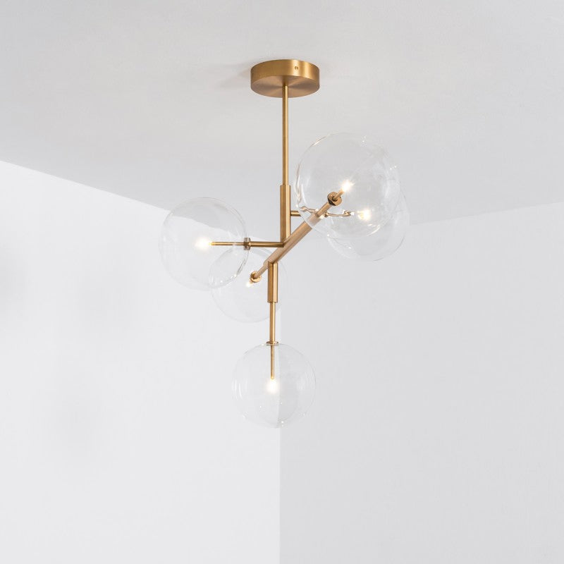 Axis 5-Light Modern Brass Chandelier - Schwung - Luxury Lighting Boutique