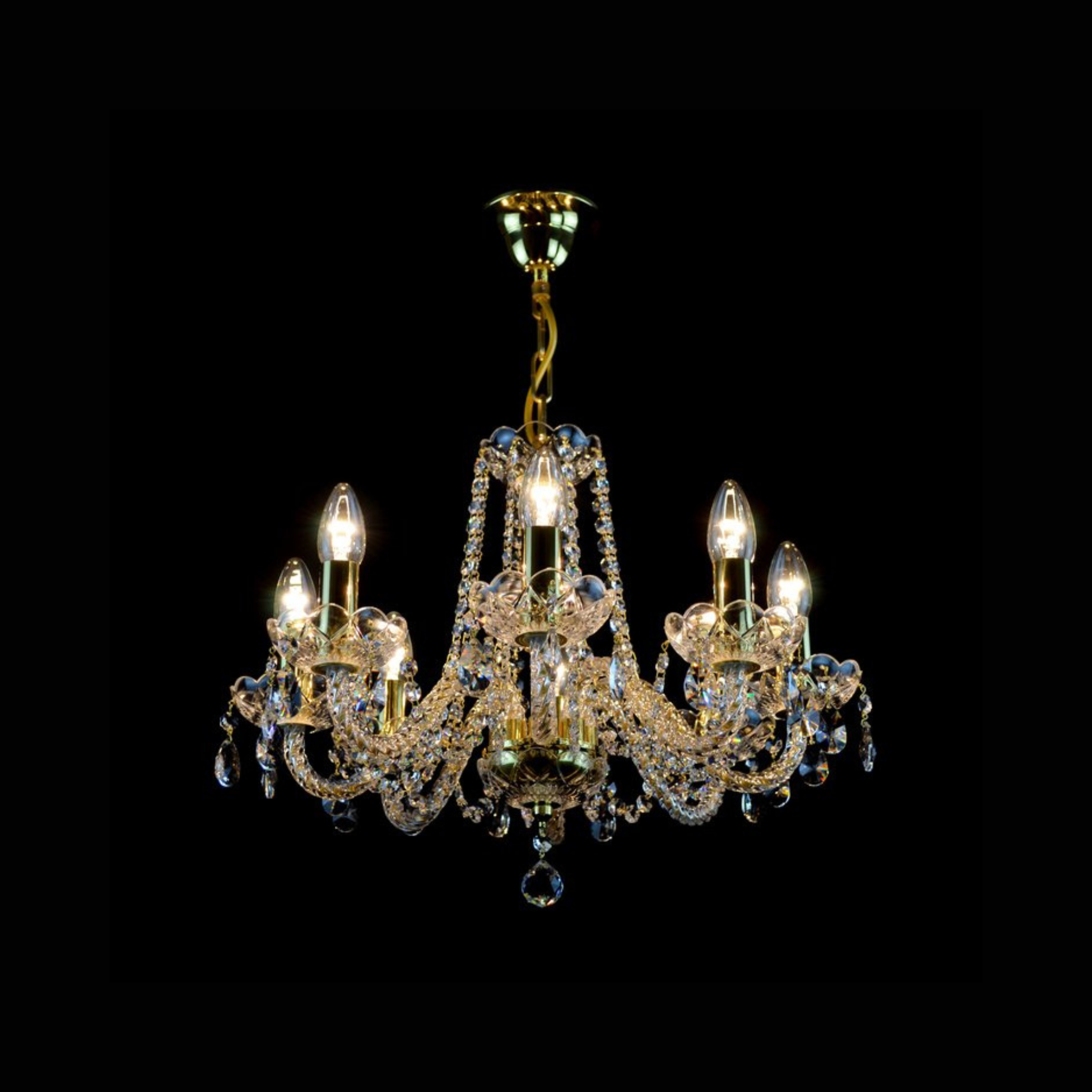 Balance 8 Crystal Glass Chandelier - Wranovsky - Luxury Lighting Boutique