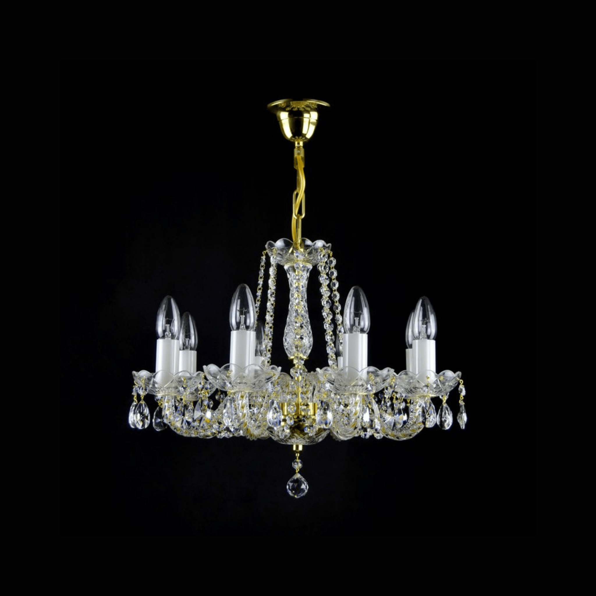 Balance 8 Crystal Glass Chandelier - Wranovsky - Luxury Lighting BoutiqueTraditional Crystal ChandeliersWranovsky