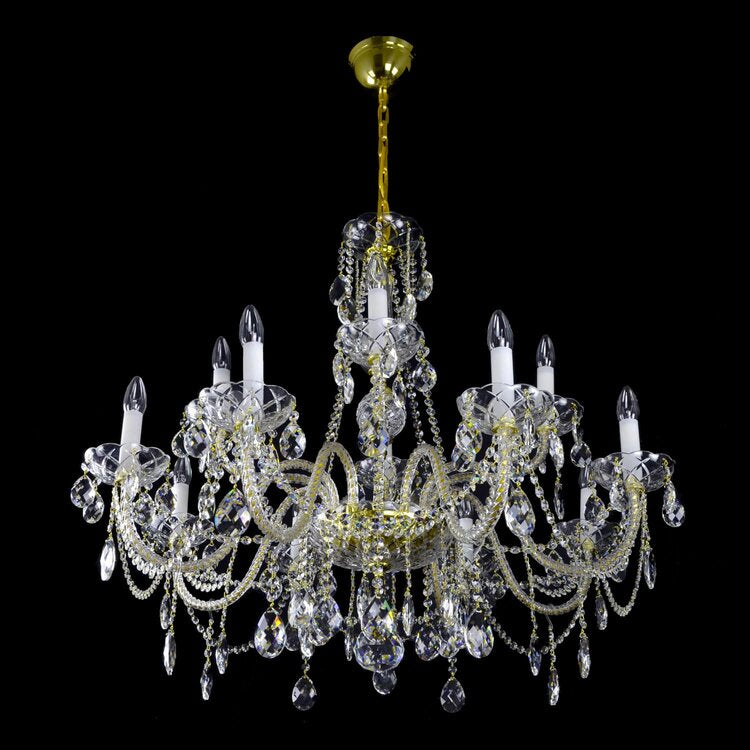 Belle 12 Crystal Chandelier (Alpha Gold & Silver) - Wranovsky - Luxury Lighting Boutique