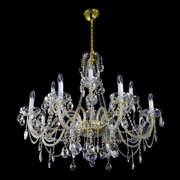 Belle 12 Crystal Chandelier (Alpha Gold & Silver) - Wranovsky - Luxury Lighting BoutiqueWranovsky