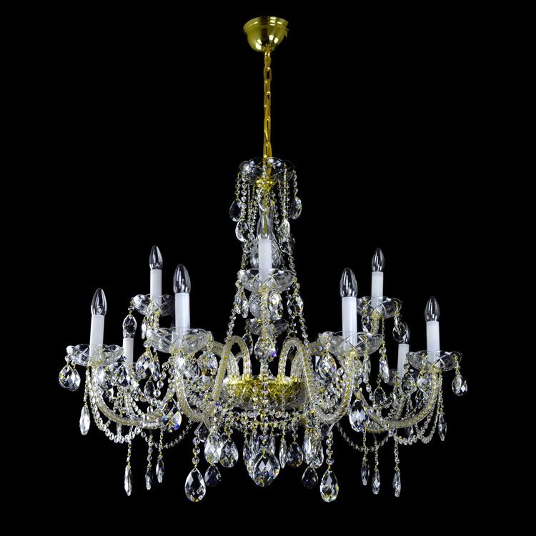 Belle 12 Crystal Chandelier (Alpha Gold & Silver) - Wranovsky - Luxury Lighting BoutiqueWranovsky