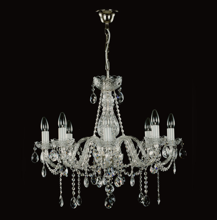 Belle 8 Crystal Chandelier (Gold/Silver) - Wranovsky - Luxury Lighting Boutique