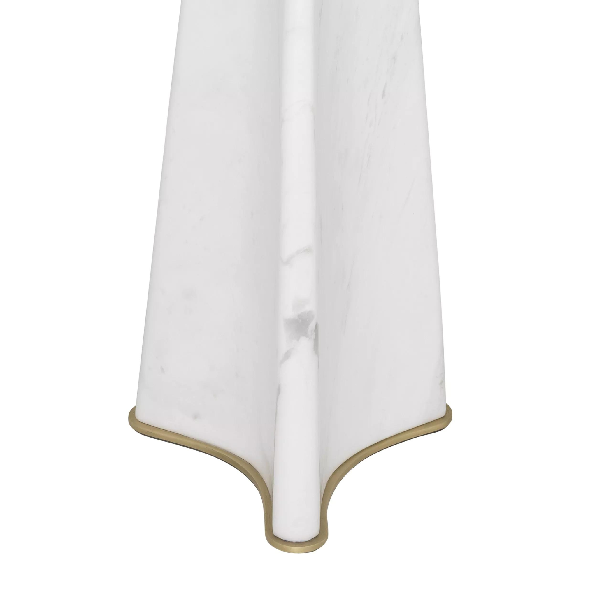 Benson (Travertine/Honed White Marble) Table Lamp - Eichholtz - Luxury Lighting Boutique