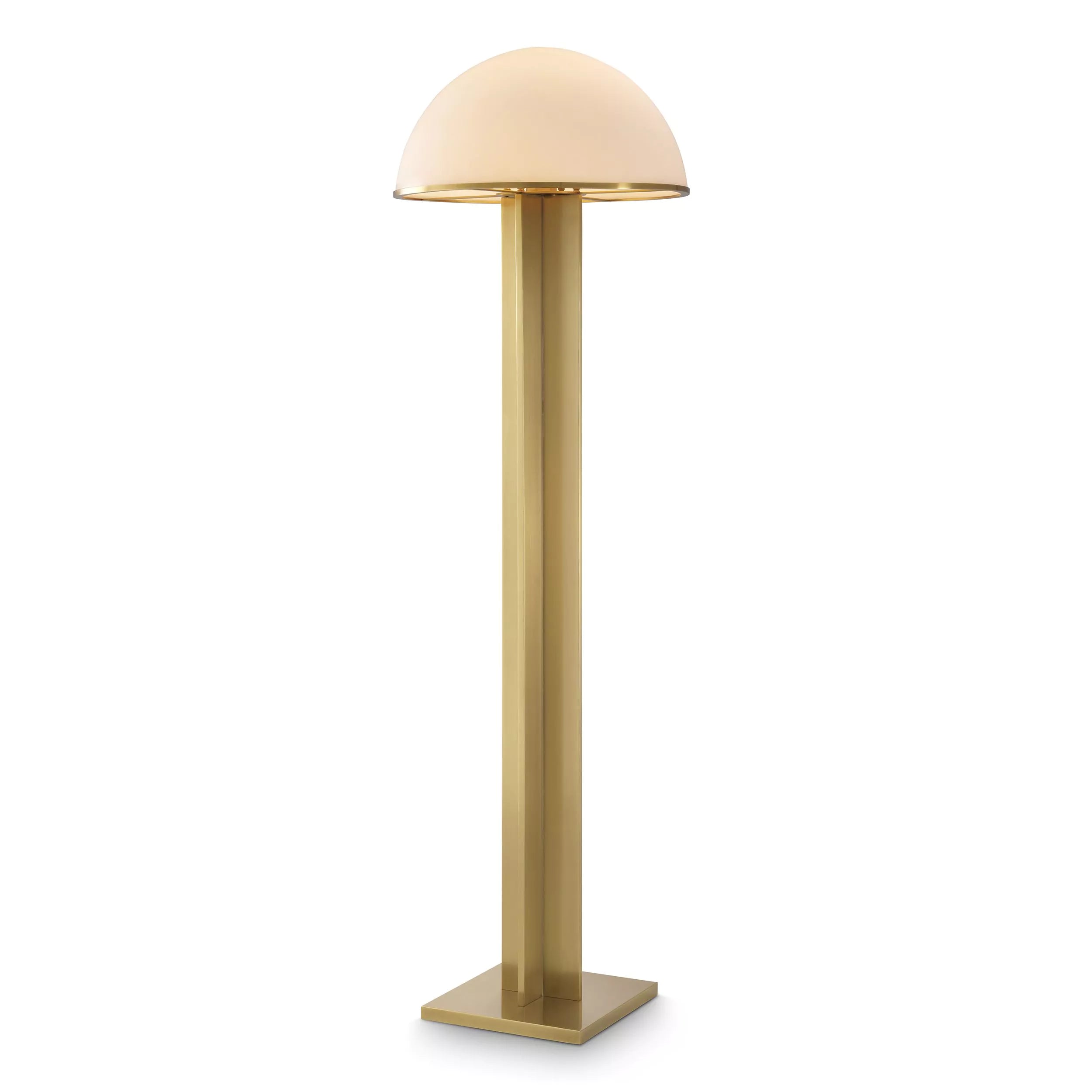 Berkley Floor Lamp - (Antique brass finish | white glass) - Eichholtz - Luxury Lighting Boutique