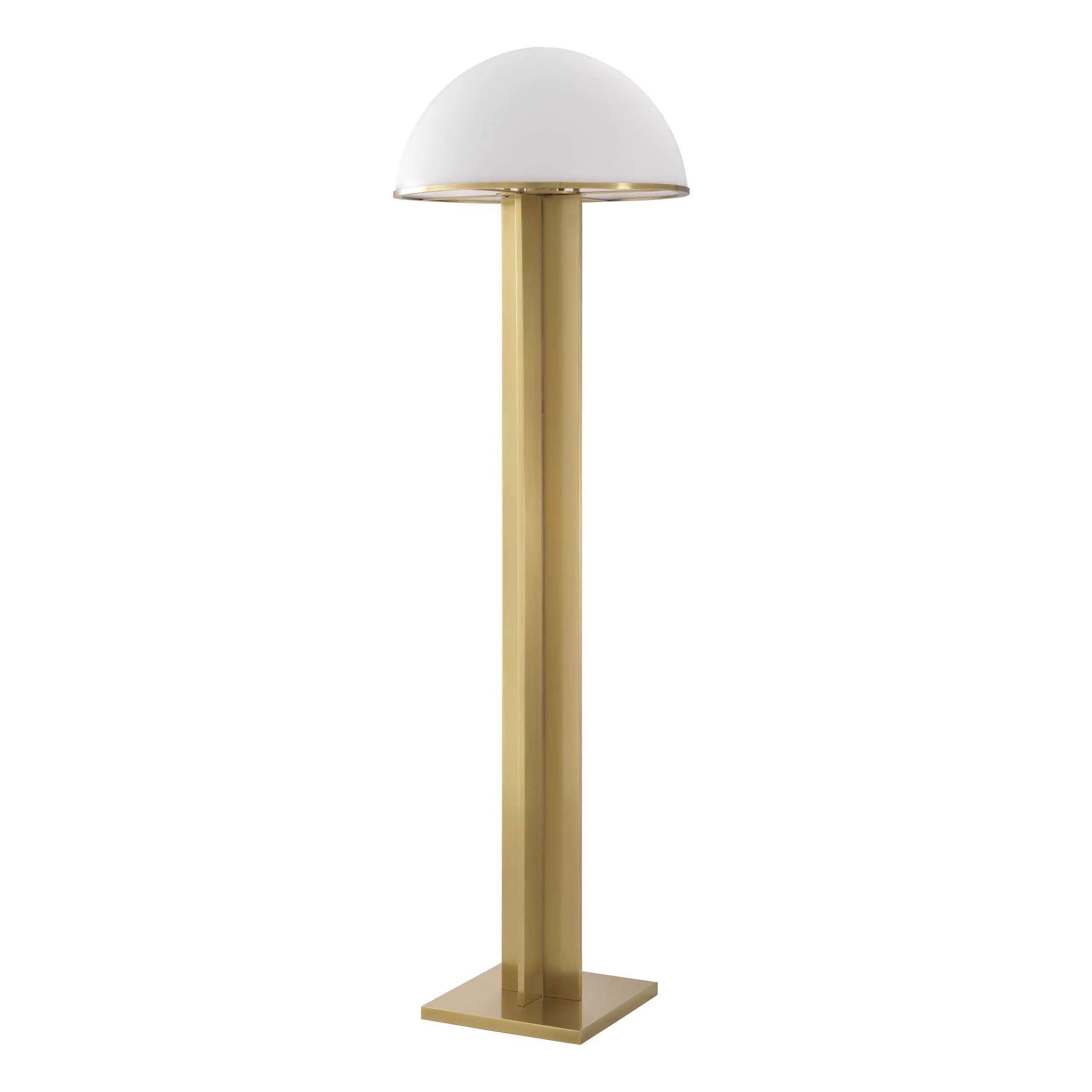 Berkley Floor Lamp - (Antique brass finish | white glass) - Eichholtz - Luxury Lighting Boutique