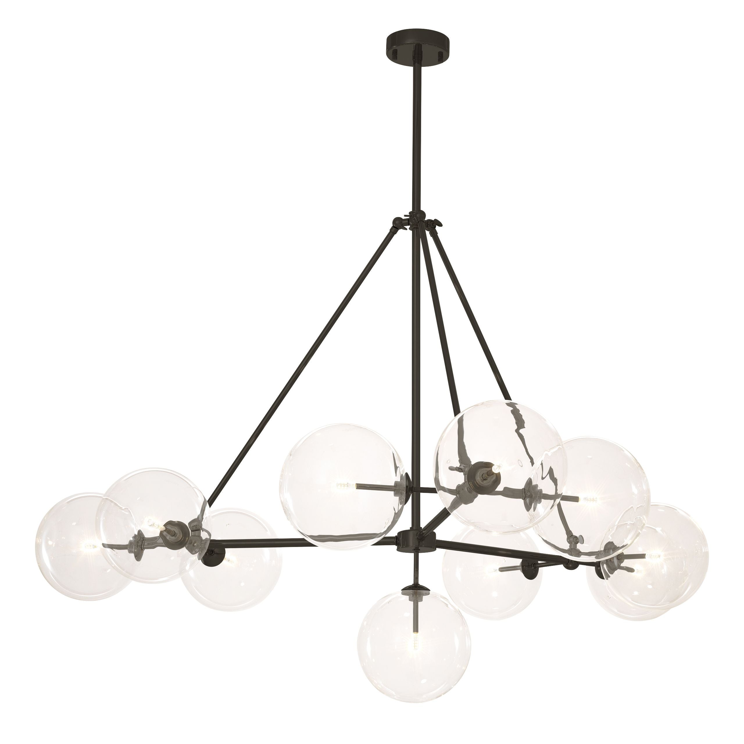 Bermude Modern Glass Chandelier - Bronze | Antique Brass - Eichholtz - Luxury Lighting BoutiqueBrass/Metal ChandeliersEichholtz