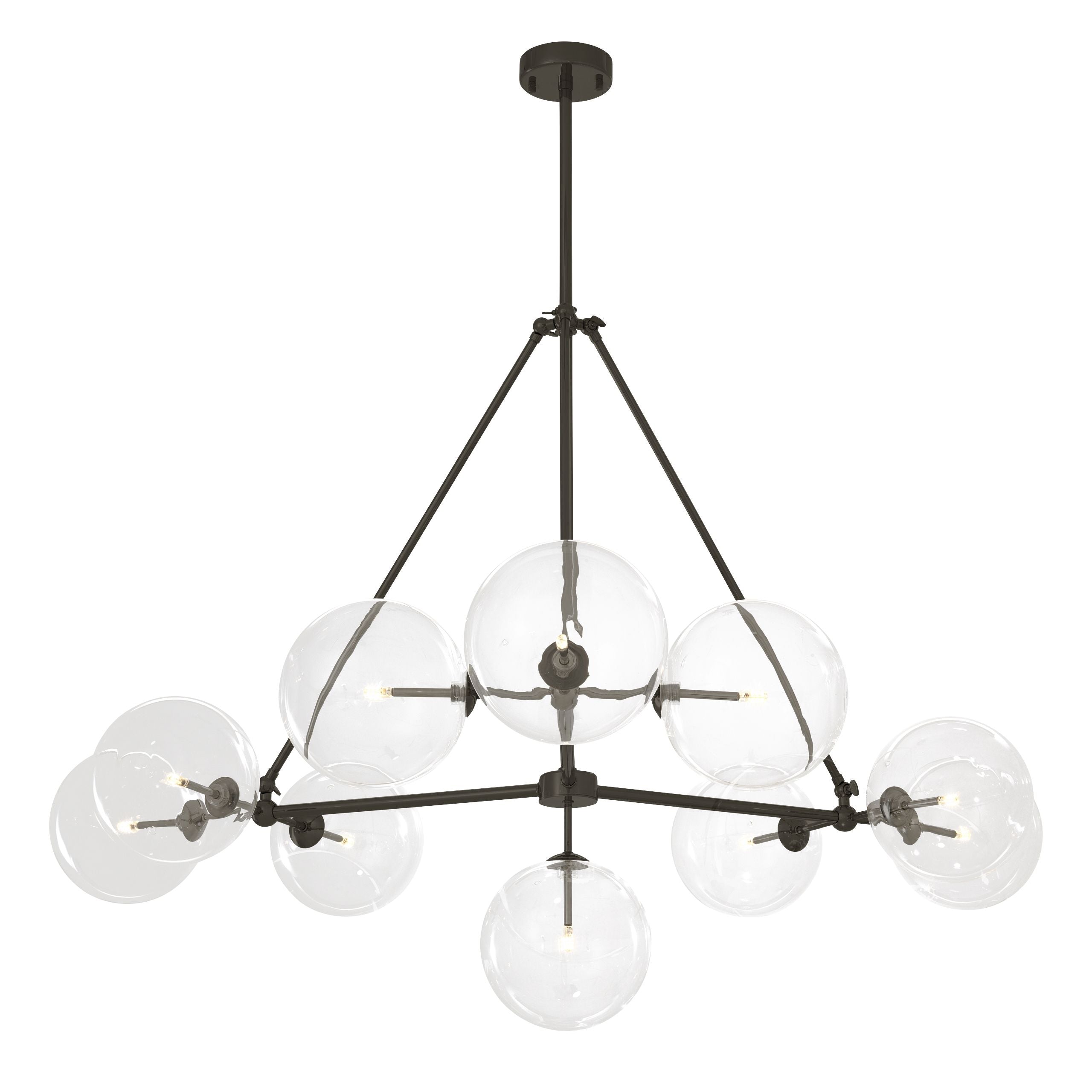 Bermude Modern Glass Chandelier - Bronze | Antique Brass - Eichholtz - Luxury Lighting BoutiqueBrass/Metal ChandeliersEichholtz