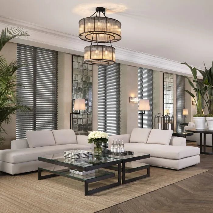 Bernardi Ceiling Lights - Single | Twin - Brass | Bronze | Nickel - Eichholtz - Luxury Lighting BoutiqueBrass/Metal ChandeliersEichholtz