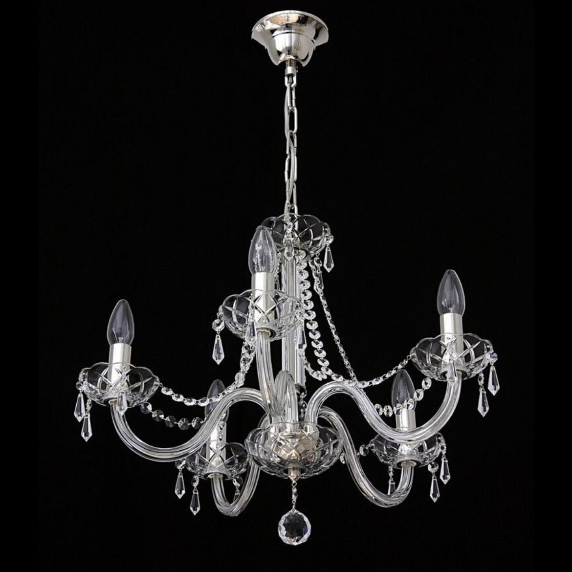 Bonton 5 Light Crystal Chandelier - Wranovsky (Ex-Display) - Luxury Lighting Boutique