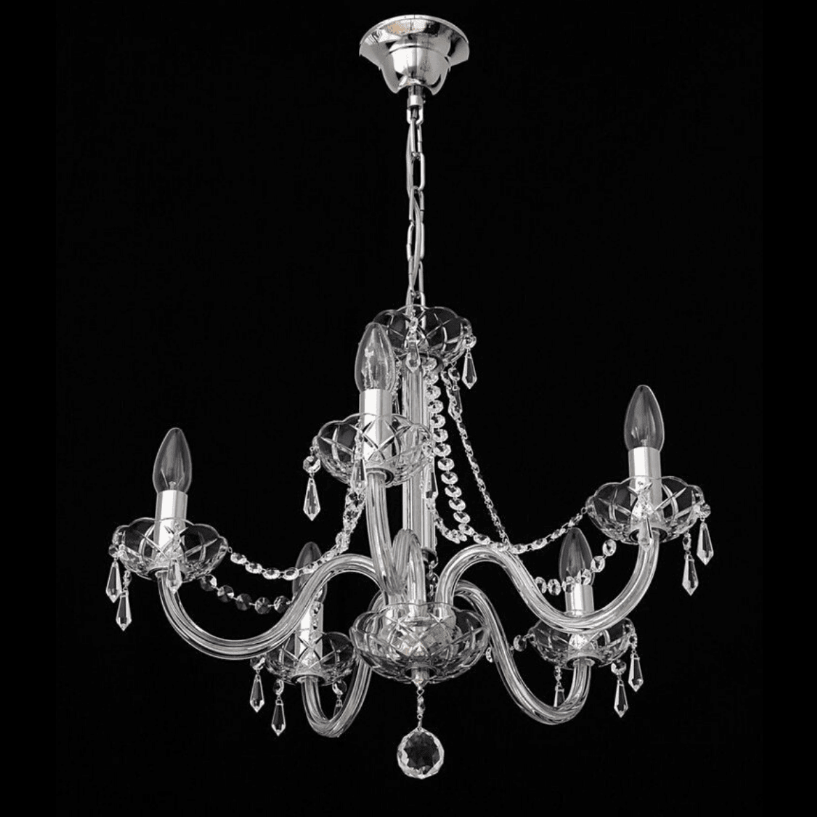 Bonton 5 Light Crystal Chandelier - Wranovsky - Luxury Lighting BoutiqueModern Crystal ChandeliersWranovsky
