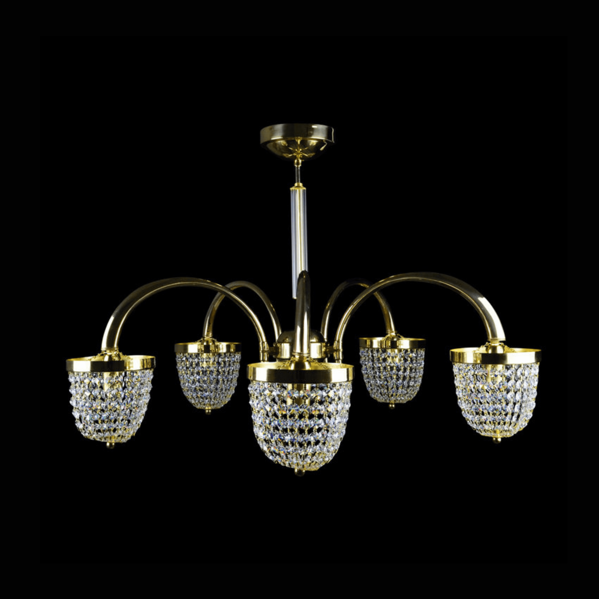 Bozzolo 5 Crystal Glass Chandelier - Wranovsky - Luxury Lighting BoutiqueBrass/Metal ChandeliersWranovsky