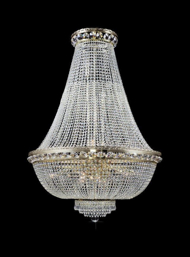 Brilliant 15 Light Crystal Basket Chandelier - Glass LPS - Luxury Lighting Boutique