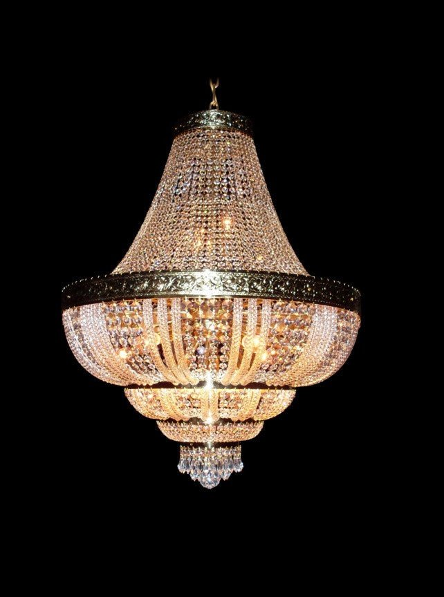 Brilliant 15 Light Crystal Basket Chandelier - Glass LPS - Luxury Lighting BoutiqueBasket & Pendant ChandeliersGlass LPS