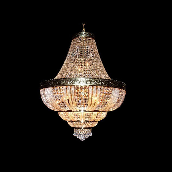 Brilliant 15 Light Crystal Basket Chandelier - Glass LPS - Luxury Lighting Boutique