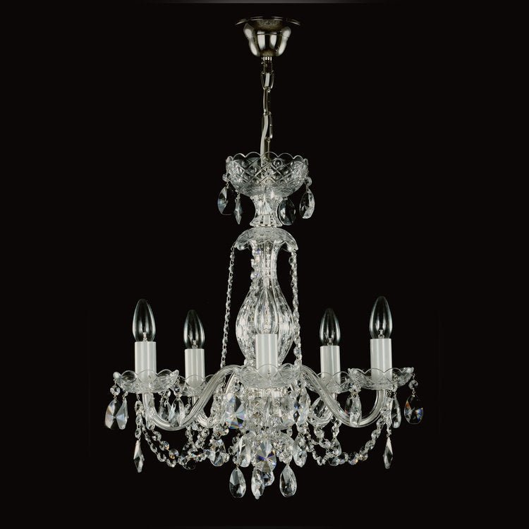 Brilliant 5 Crystal Chandelier (Alpha Gold/Silver) - Wranovsky - Luxury Lighting BoutiqueWranovsky