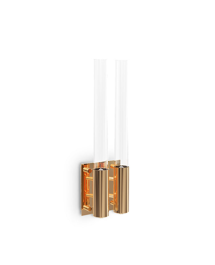 Burj II 2 Light Crystal Wall Sconce - Luxxu - Luxury Lighting Boutique