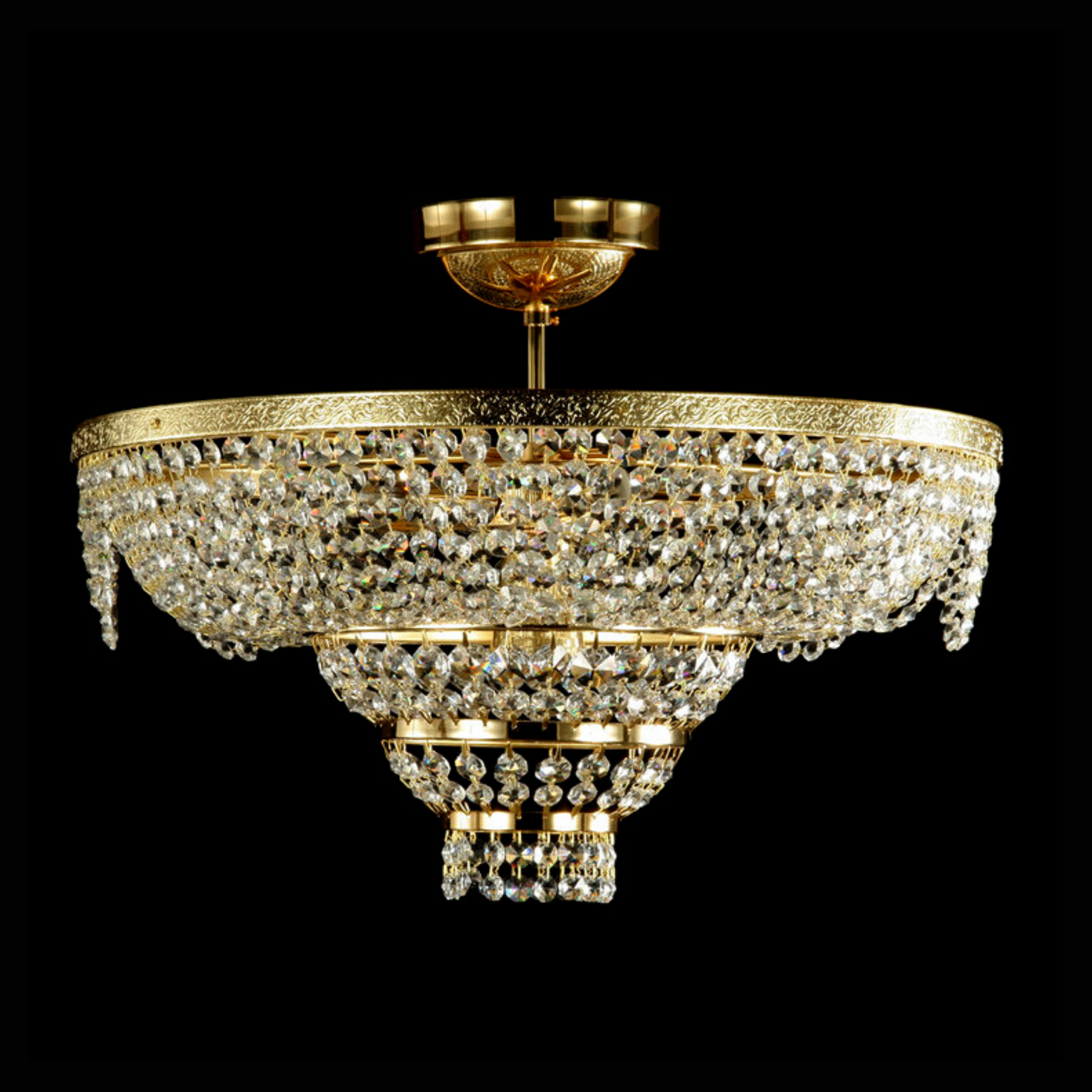 Byzantium 6 Crystal Glass Chandelier - Wranovsky - Luxury Lighting Boutique