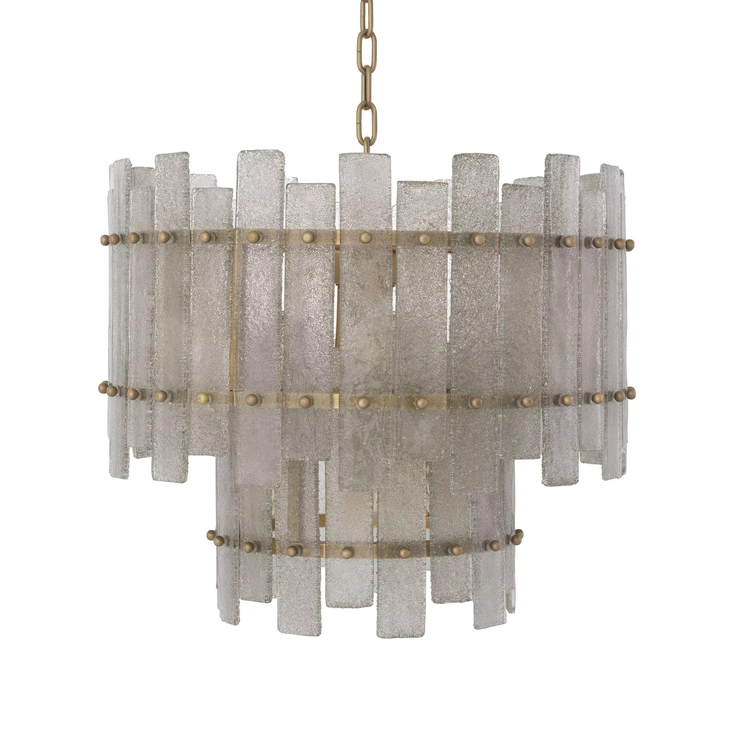 Caprera Modern Brass Chandelier - (Antique Brass Finish | Hand Blown Glass) - Eichholtz - Luxury Lighting Boutique